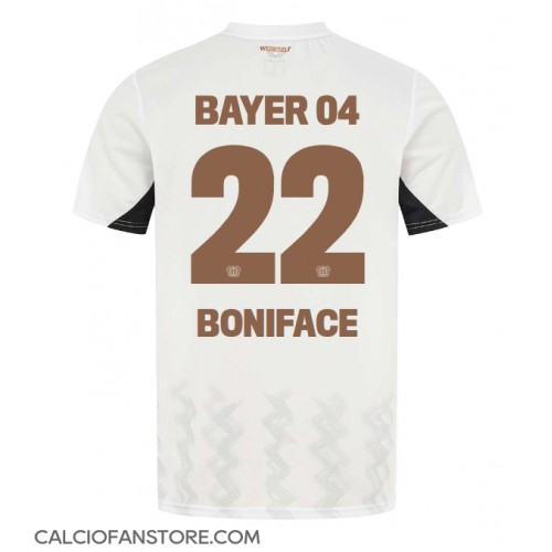 Maglia Calcio Bayer Leverkusen Victor Boniface #22 Seconda Divisa 2024-25 Manica Corta